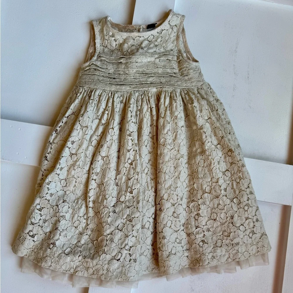 Sleeveless, Lace, satin-lined 3T Girls Dress - Picture 2 of 2
